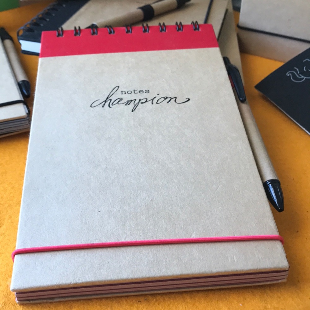 Personalized Engraved Pen &Recycled Paper Notebook